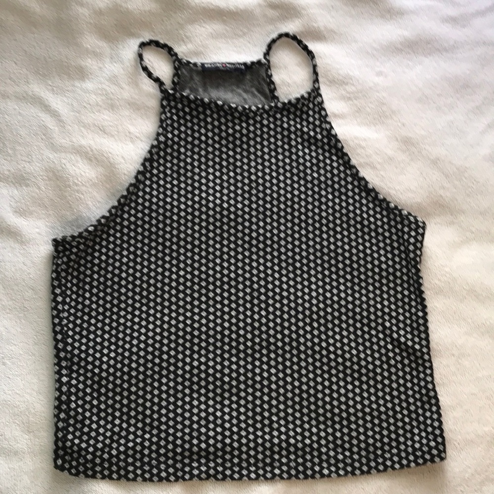 Brandy Melville Printed Halter Crop Tank